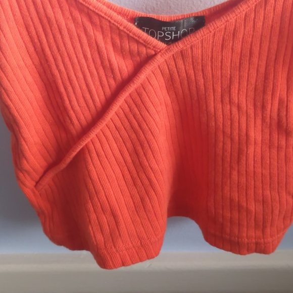 Orange Topshop Crop Top - Picture 2 of 3